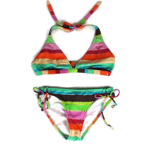 Roxy Other - Roxy Bikini Bathing Suit Swimsuit Top XL Bottom L